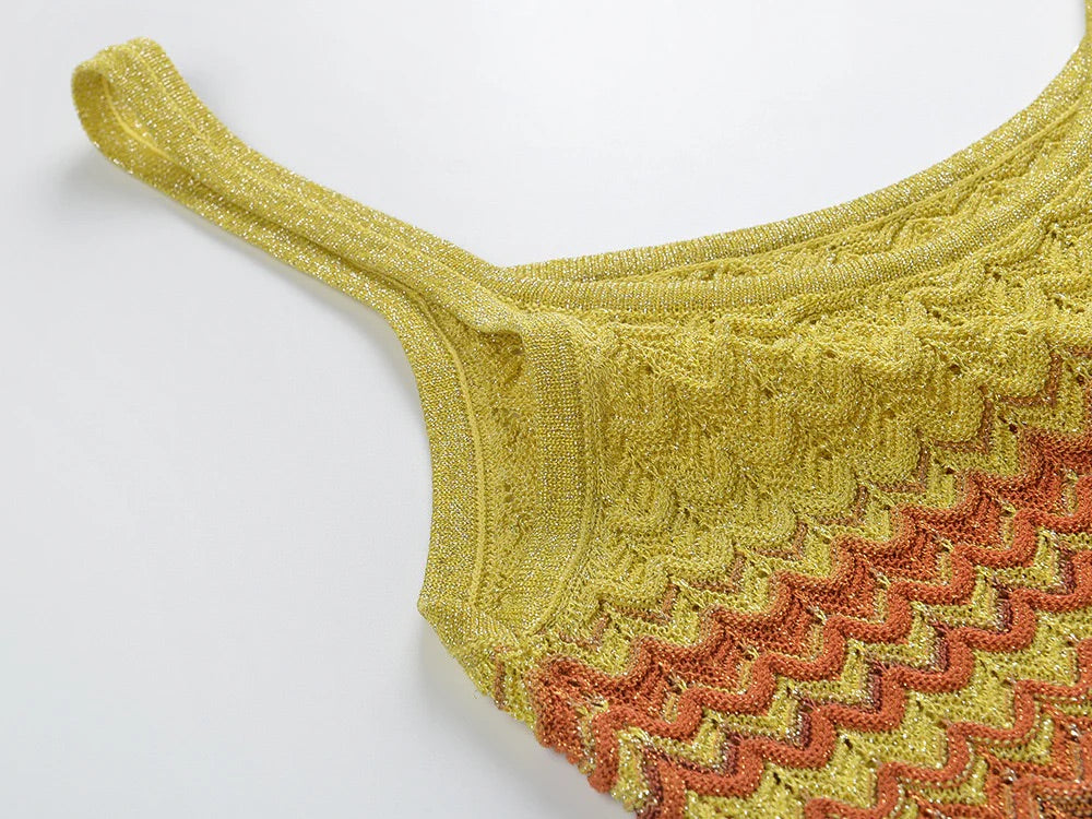 Sunset Gradient Knit Dress
