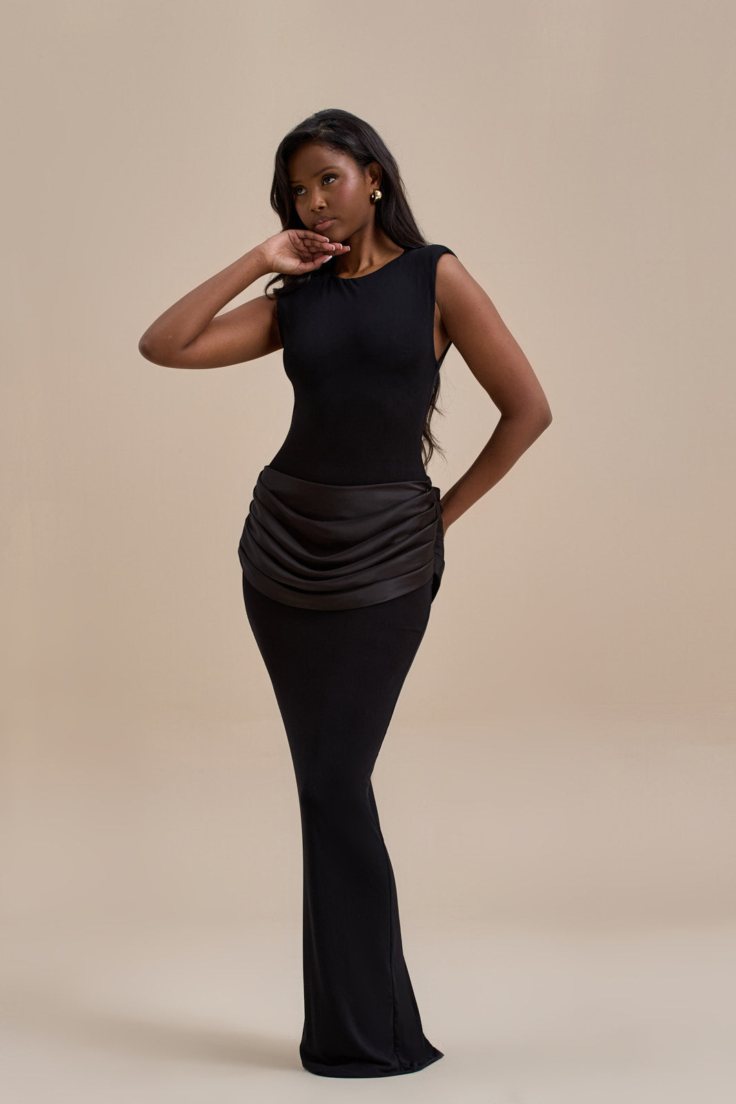Eman | Satin Maxi Dress