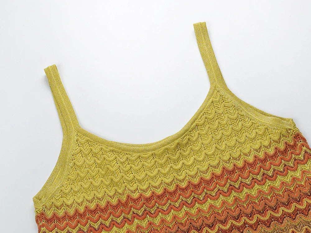 Sunset Gradient Knit Dress