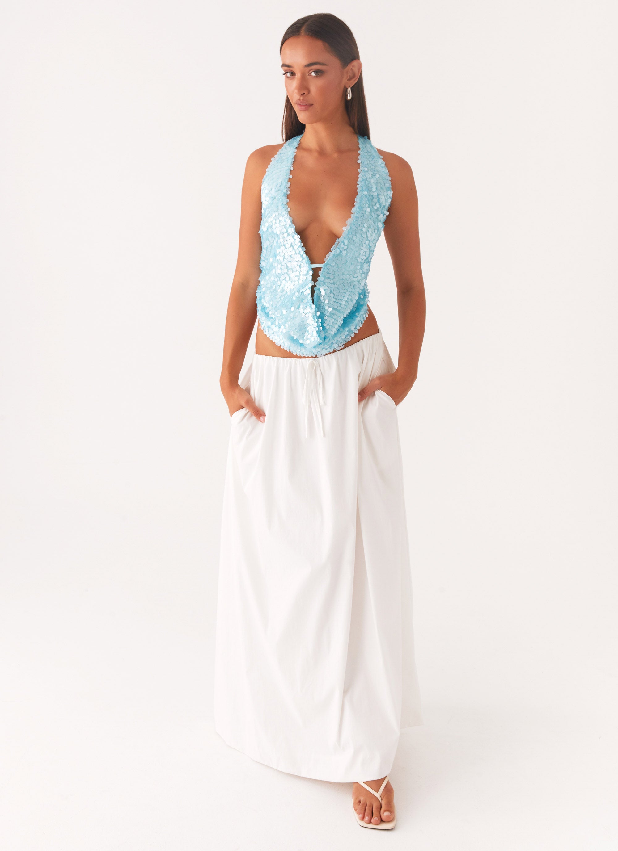 Rio Cowl Neck Halter Top