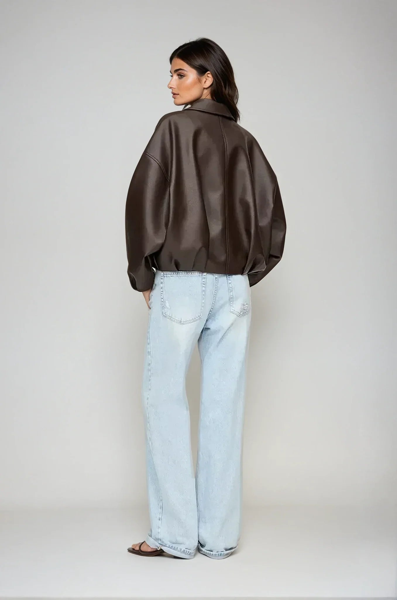 Montana Oversized Leather Jacket