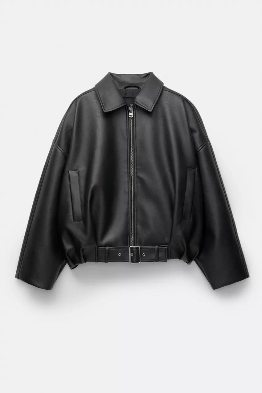 Montana Oversized Leather Jacket
