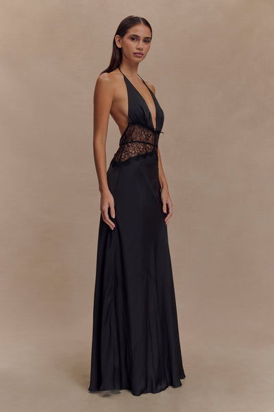 Lyanna Lace & Satin Maxi Dress