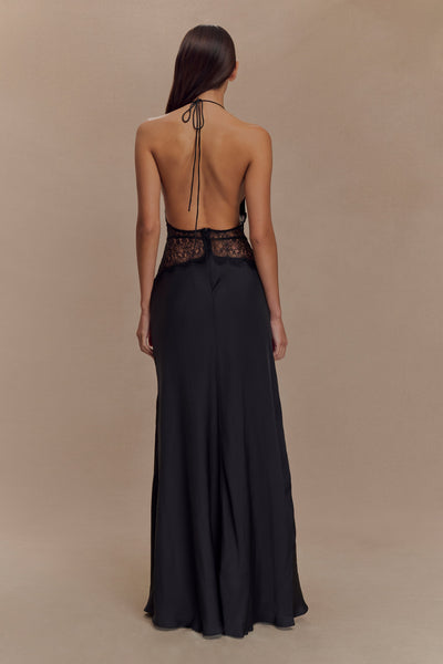 Lyanna Lace & Satin Maxi Dress