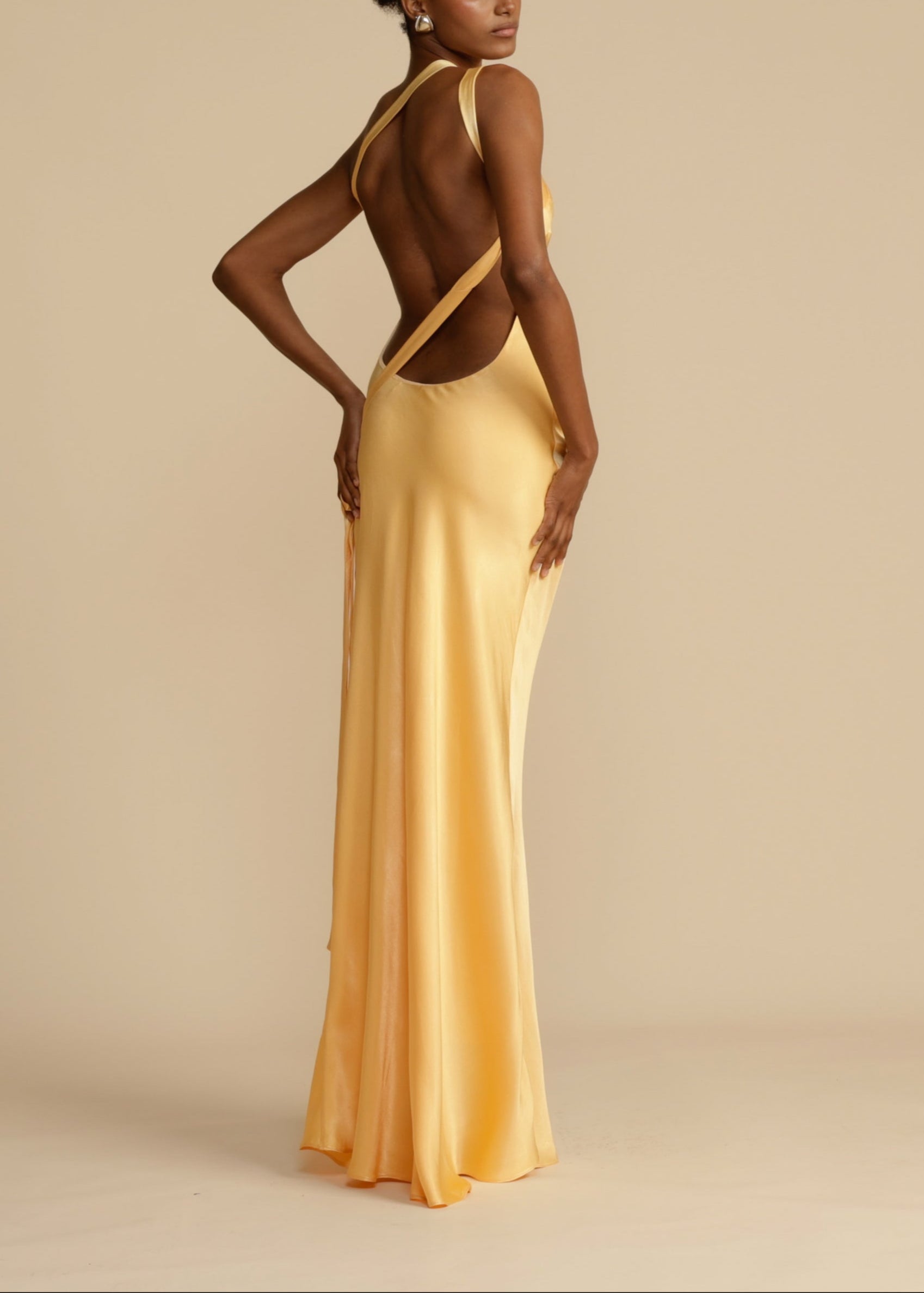 Monica Satin Maxi Dress