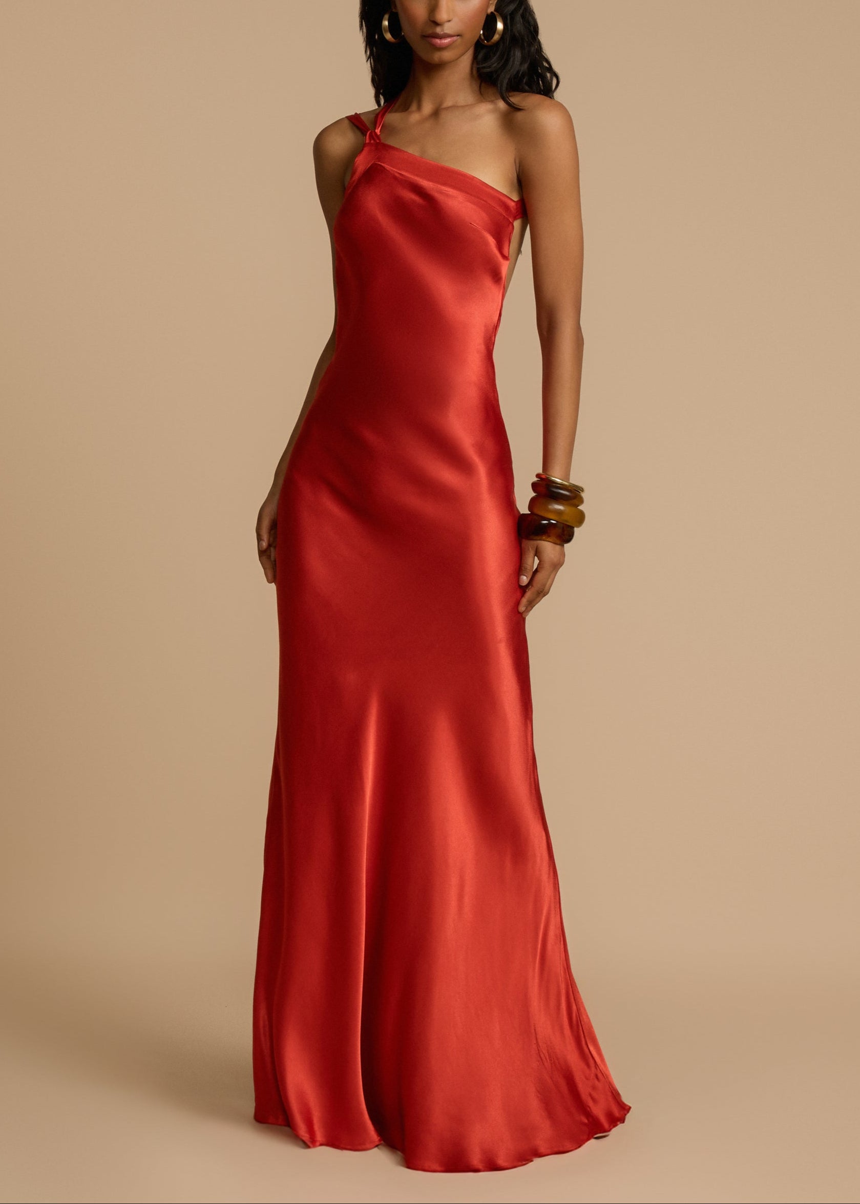 Monica Satin Maxi Dress