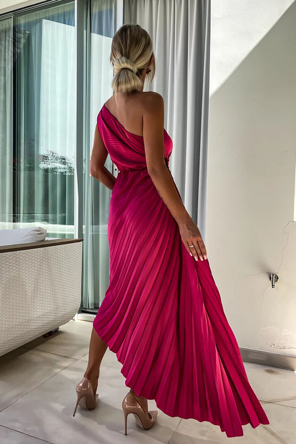 Satin Flower Maxi Dress