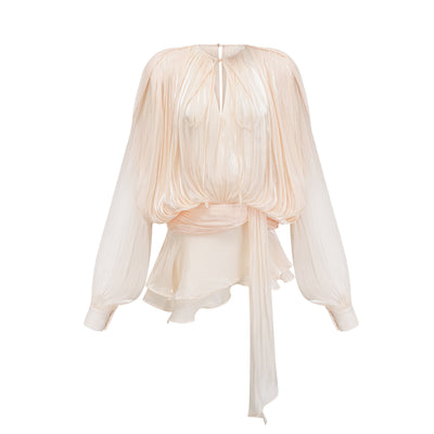 Rosie Pleated Ruffled Mini Dress