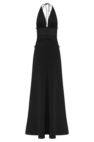 Lyanna Lace & Satin Maxi Dress