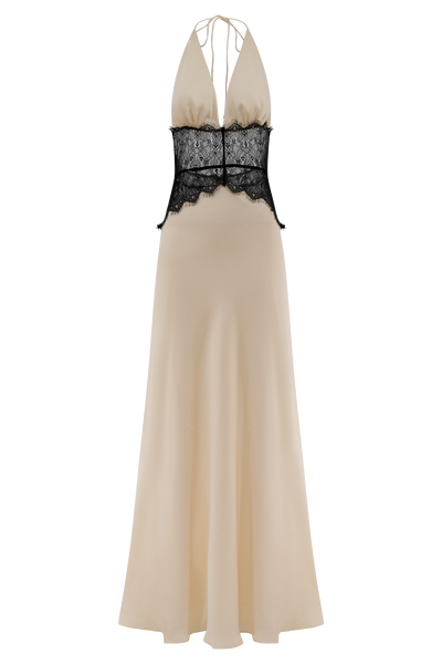 Lyanna Lace & Satin Maxi Dress