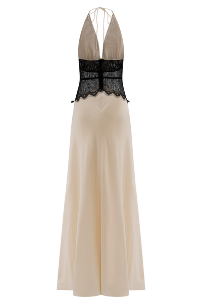 Lyanna Lace & Satin Maxi Dress