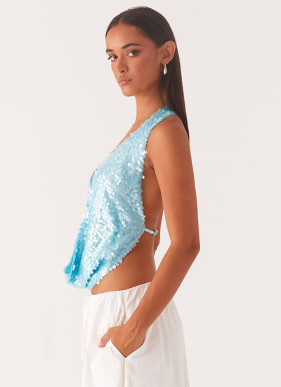 Rio Cowl Neck Halter Top