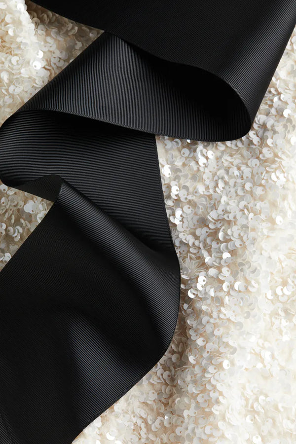 Pearl Ribbon Mini Dress